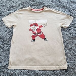 MEN'S Large Hey Santa dabbing Santa tee